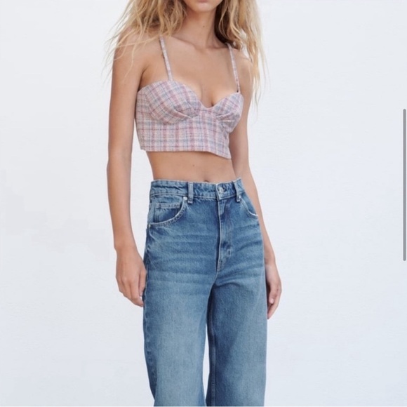 ZARA TWEED CORSET TOP SMALL - Picture 5 of 9